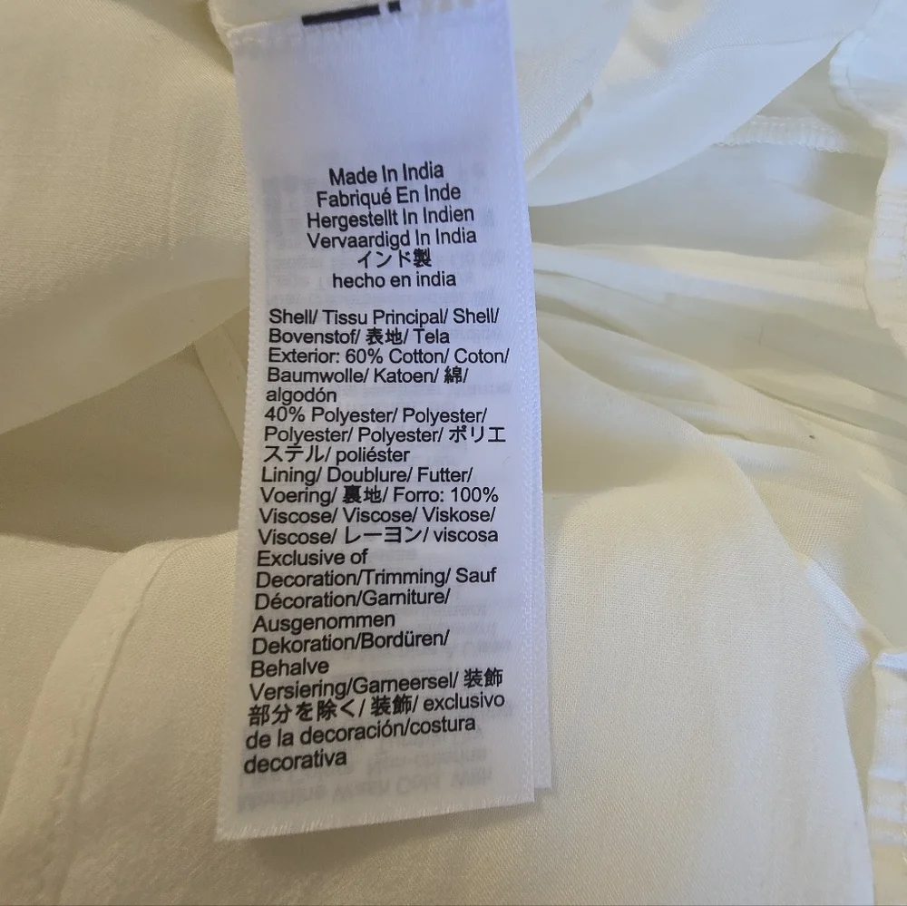 J. Crew Catania Crinkle Sun Dress Ivory Women's Medium New‎ NWT Smocked 2025
